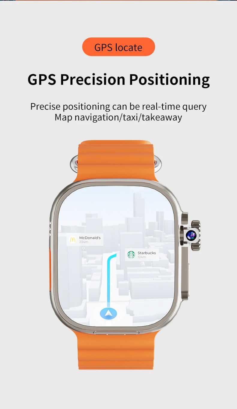 S10 Ultra MAX Smartwatch 2.29inch Amoled Android Smart Watch With 8MP Camera 1280Mah Battery NFC Compass GPS WIFI Global Calling