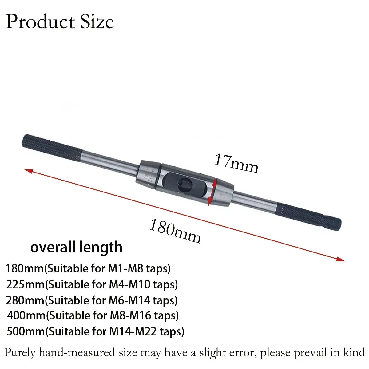 M2-M24 Adjustable Hand Taps Wrench Tools For Mechanic Tapping Winch High Quality Steel Thread Processing Tools CNC Screw Tap