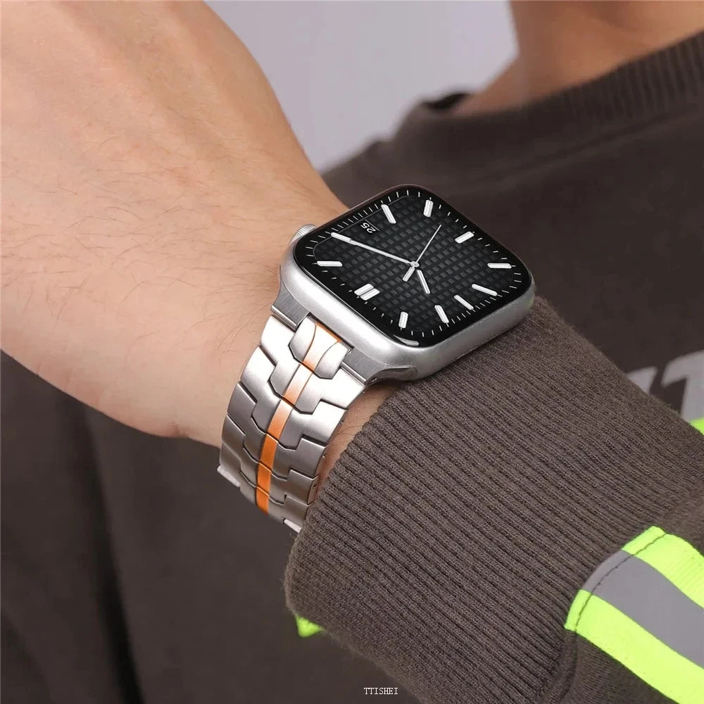 Stainless Steel Strap For Apple Watch Series 11 10 9 8 SE 3 46mm 45mm 42mm 44mm Metal Bracelet Band For iWatch Ultra 3/2/1 49mm
