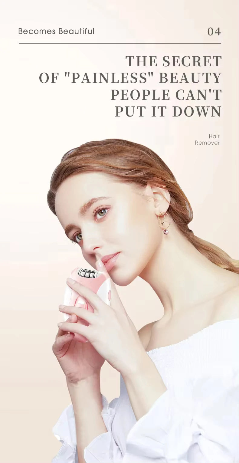 Kemei Lady's Electric Epilator Two Speed Rechargeable Remover Waterproof Portable Women' Shaver for Legs and Bikini Area KM-189B