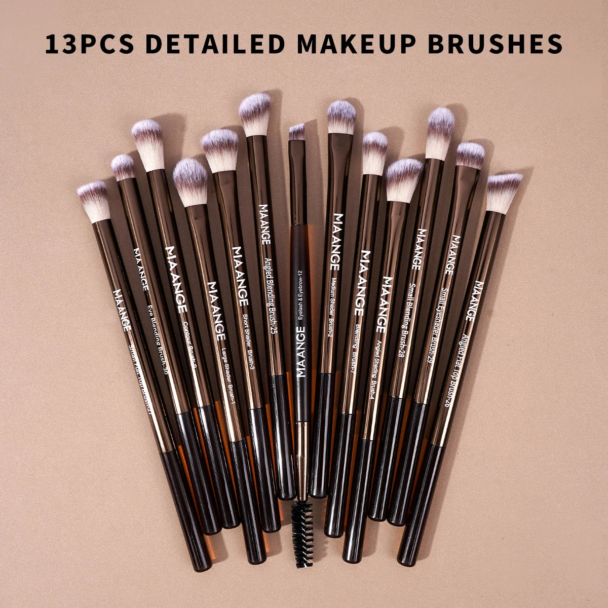 MAANGE 20pcs/set Pro Makeup Brushes Double Ended Foundation Concealers Blush Eye Shadows Brush for Liquid Cream Powder Blending