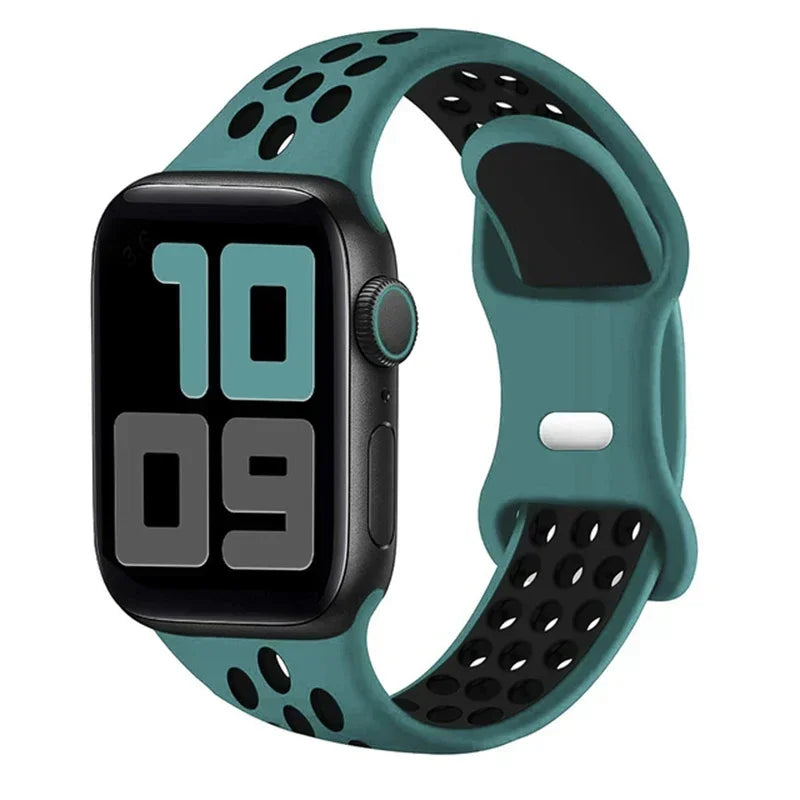 Strap For Apple Watch Band 49mm 44mm 45mm 42mm 41mm 38mm 40mm correa Silicone sports bracelet iwatch 8 SE 7 6 5 Ultra 49mm