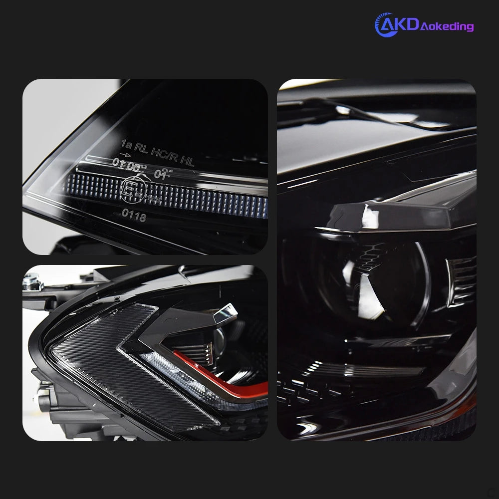 AKD 2 PCS For Golf 7.5 2018-2021 Golf7.5 MK7.5 LED Auto Headlight Assembly Upgrade R-Line Style Design LHD RHD Tool Accessories