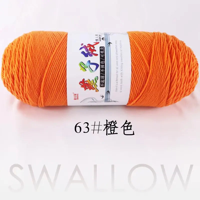 1Pc 200g Milk Cotton yarn for hand knitting Acrylic Crocheting Thread Yarn Crochet Doll sweater bag blanket slipper