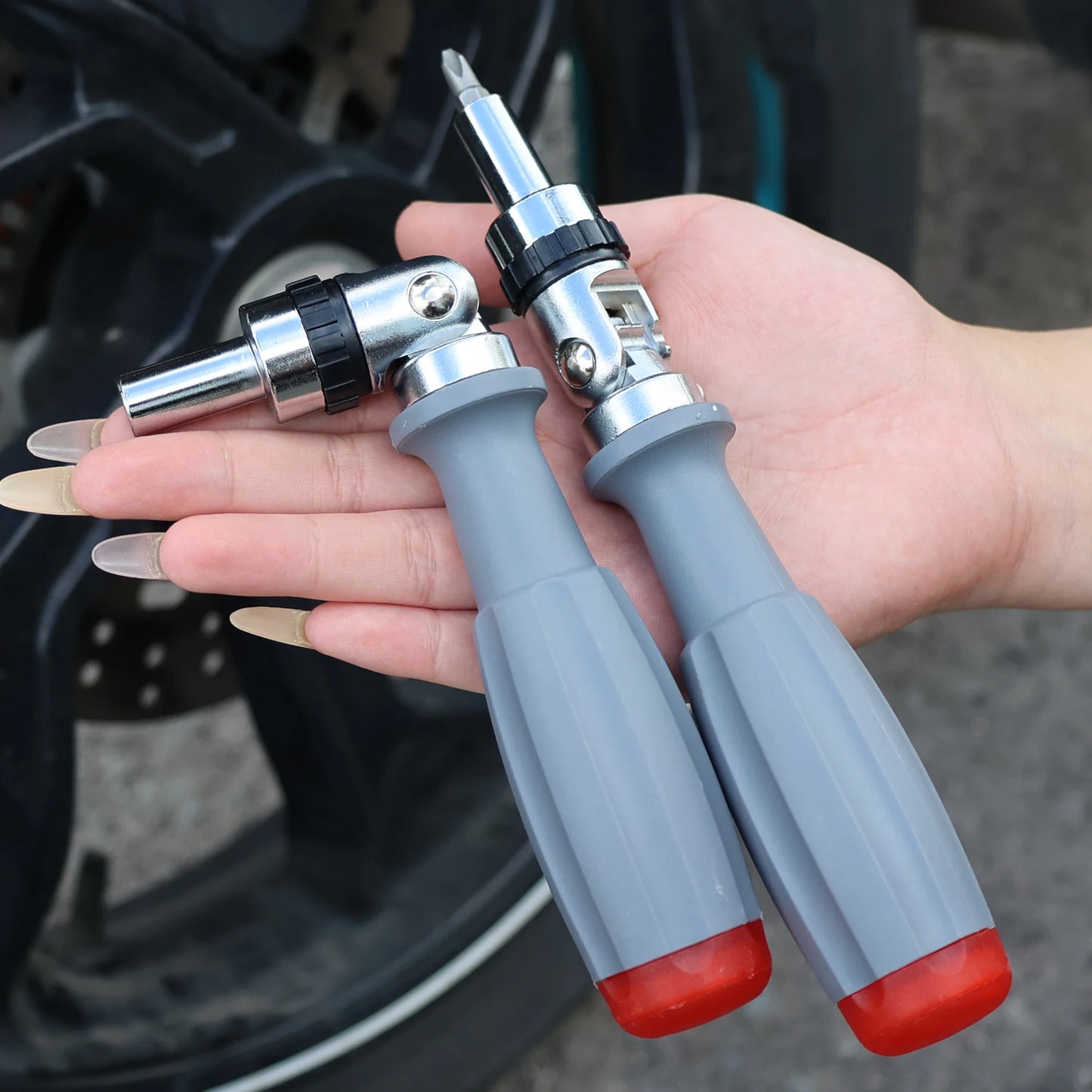 11 in 1 Ratchet Screwdriver Sets Magnetic Screw Driver Bits Two-way Telescopic  Adjustment Forward Reverse Repair Hand Tools