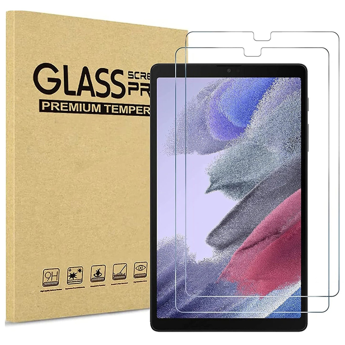 2pcs 9H Tempered Glass Screen Protector For Samsung Galaxy Tab S7 S8 S9 FE Plus 12.4'' 11.0 S5E A7 S6 Lite Tab A 10.1 A8 A9 Plus