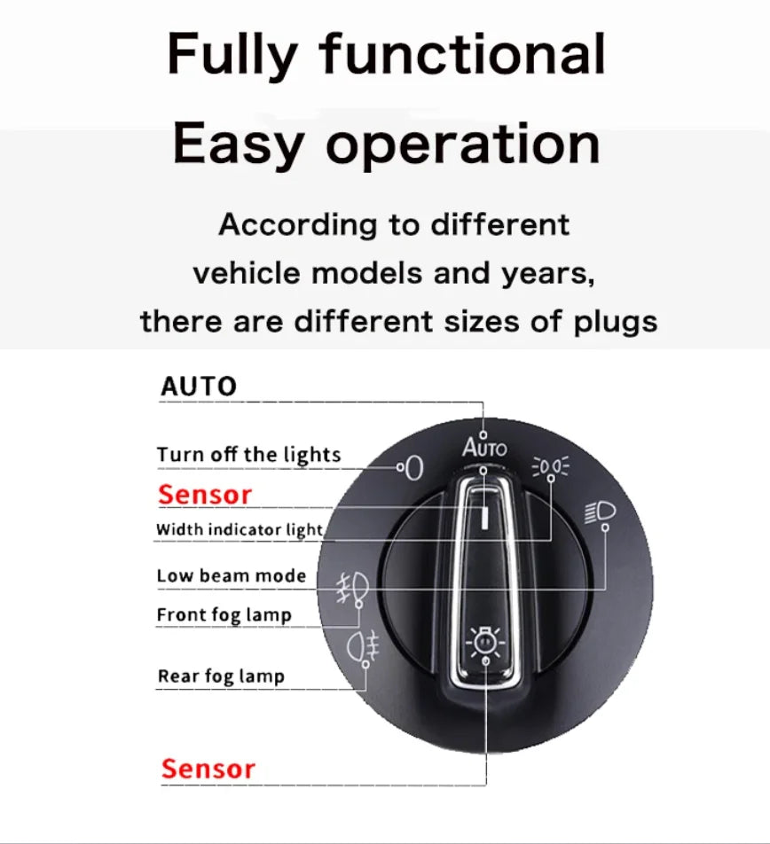 Auto Headlight Lamp Control Switch Light Sensor Fit for Volkswagen Golf MK4 for Passat B5 Polo Bora Sharan Alhambra 1C0941531