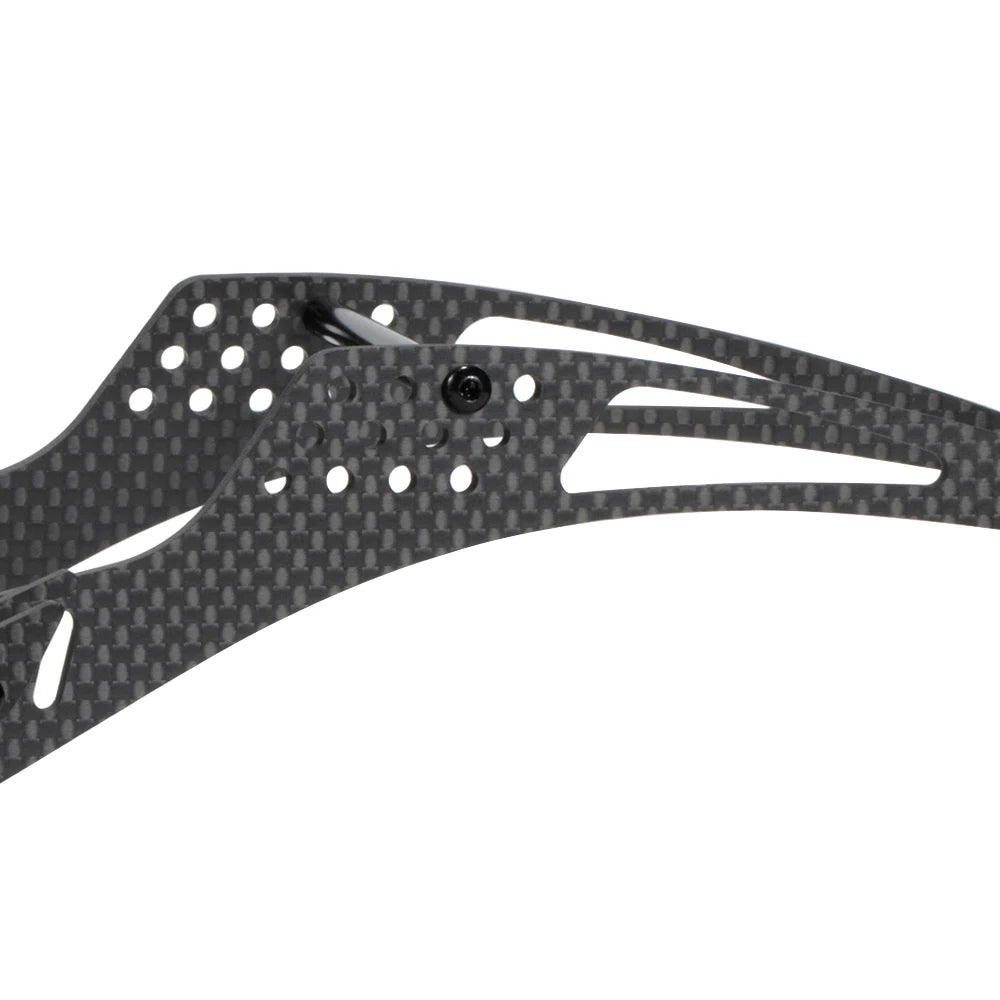 Carbon Fiber LCG Chassis Kit Cheater Rigs Frame with Delrin Skid for 1/10 RC Car Crawler SCX10 II Element Enduro Comp Builds