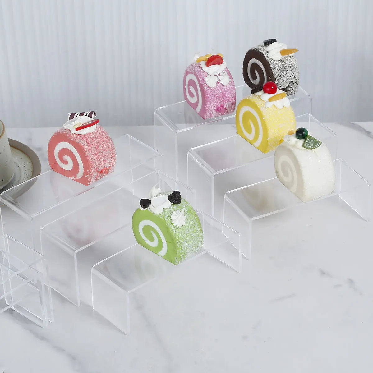 3/6/9Pcs Acrylic Display Stand Multifunctional Transparently Mini Model Storage Rack for Perfume Doll Jewelry Decor Organzier