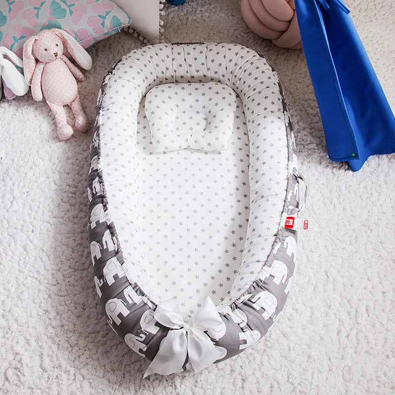 Portable Baby Bassinet Washable Removable Crib Bedside Sleeper Infant Nest Bed Co Sleeper