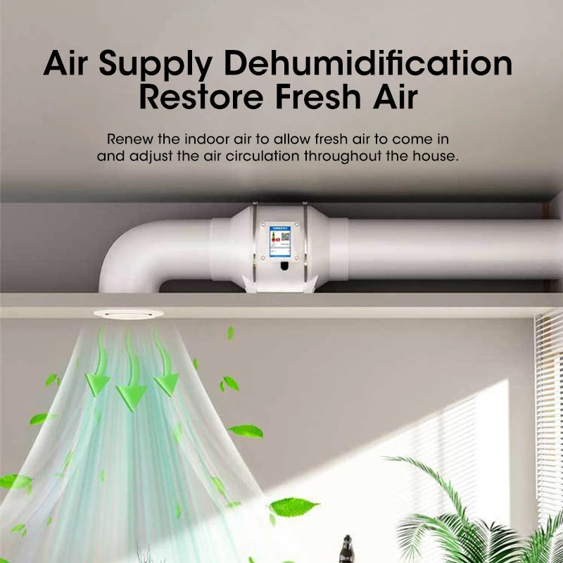 4 inch Exhaust Fan 220V EU Home Silent Inline Pipe Duct Fan Bathroom Extractor Ventilation Kitchen Toilet Wall Air Ventilator