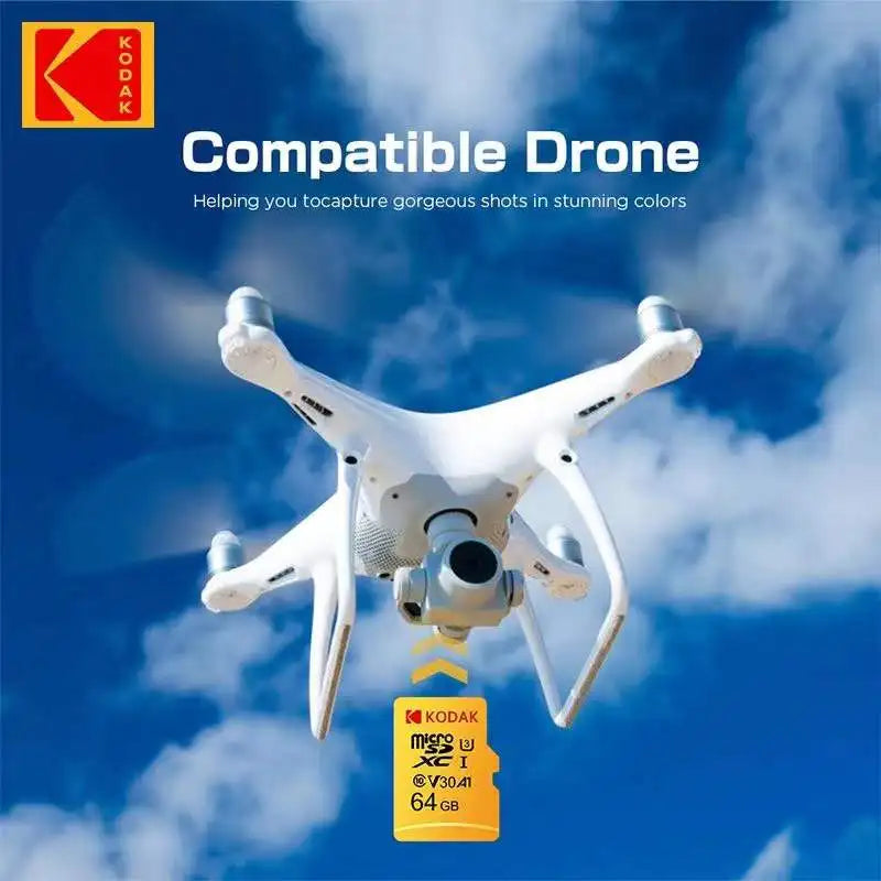 Kodak Micro SD Card 64GB 32GB Memory Card 512GB 256GB 128GB MicroSDXC Class10 SD Memory Card 100MB/s Original TF Flash Card U3