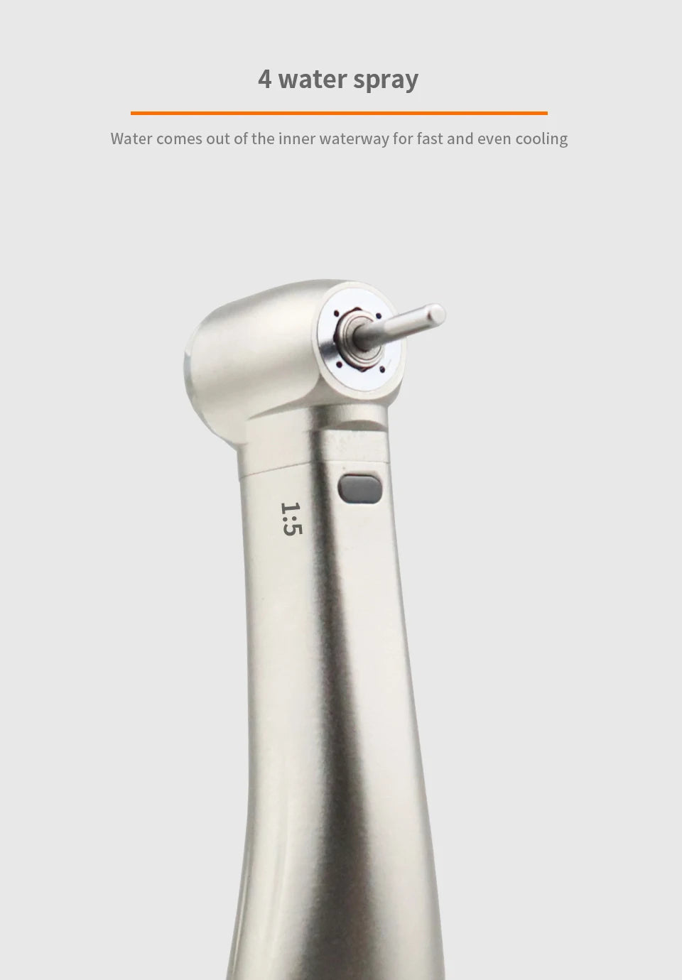 Myricko Dental  For 1:1/1:5 Bule Fiber Optic Contra Angle Low Speed Handpiece Push Button Dentistry Instrument Tools