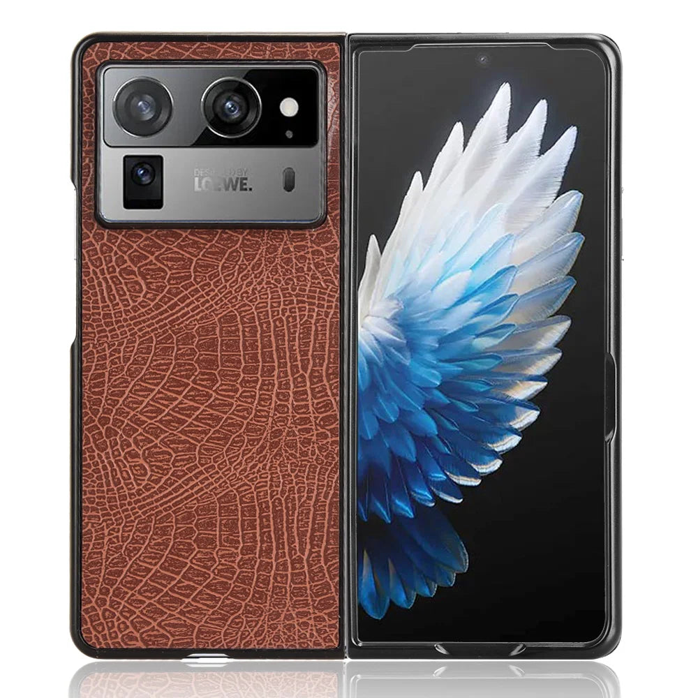 For Tecno Phantom V Fold 2 Case Luxury Leather Skin Texture Ultra Thin Slim Back Cover For Tecno Phantom V Fold2 Phone Cases