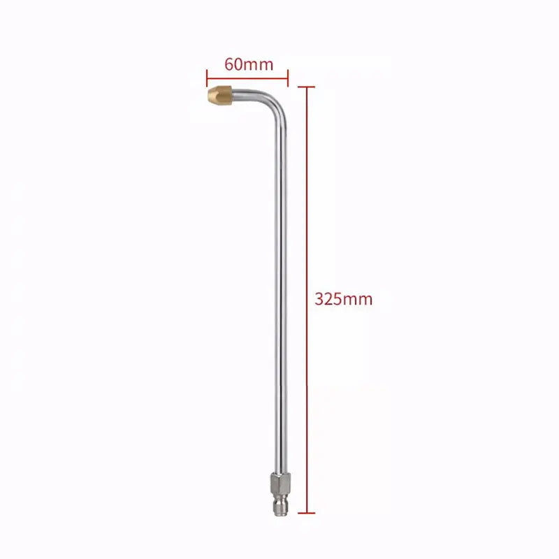 25°/90°/U High Pressure Washer Extension Wand With 1/4 Quick Connector Lance Spear With CurvedHead Rod Cleaning Tool for car