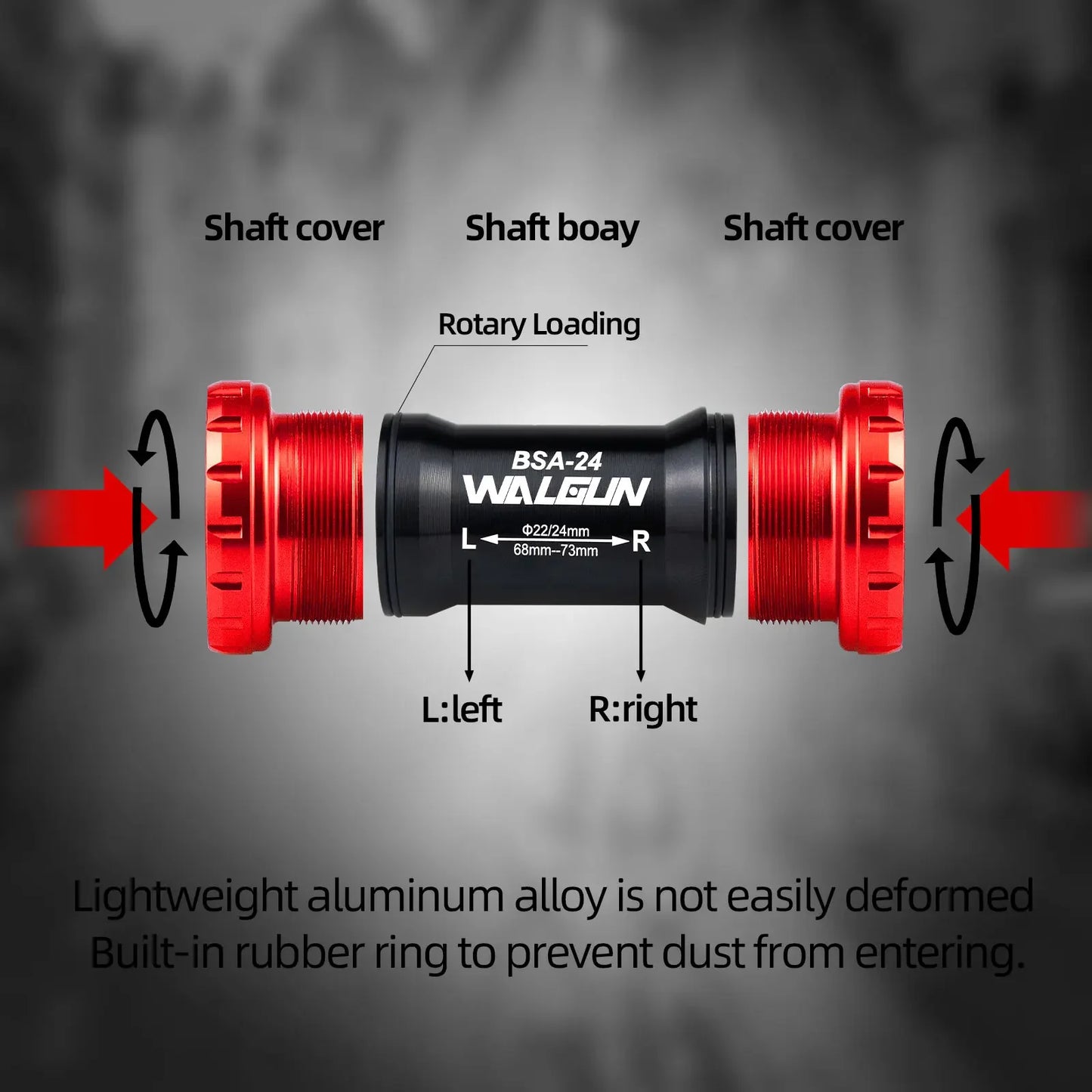 BSA Threaded Bike Bottom Bracket Ceramic BB BSA24 BSA30 BSA29 English for MTB Road Bikes 24mm 30mm 29mm Shell Bicycle Crank