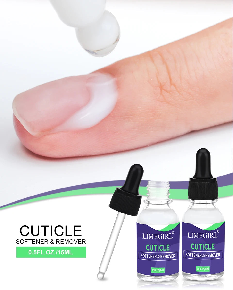 LIMEGIRL 15ml Nail Care Cuticle Regenerating Oil Preventative Nail Polish Softener for Dead Skin Gel Manicure Care Tool