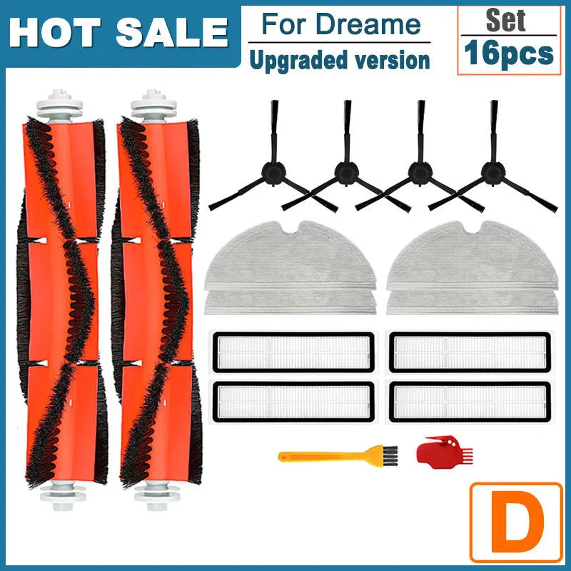 Fit For Dreame D9, D9 Max, L10 Pro, Trouver LDS Finder Roller Side Brush Mop Hepa Filter Vacuum Cleaner Accessory Part