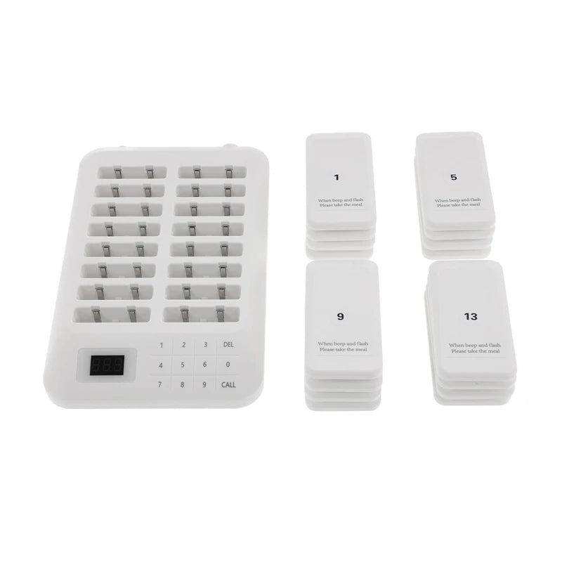 Wireless Restaurant Pager Food Truck Coasters Buzzer Pager Receiver Calling System For Bar Cafe Food Court Fast Food Shop Church