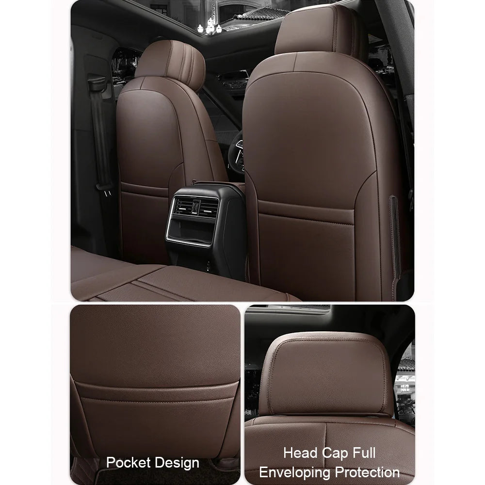 For Land Rover Range Rover Velar 2017 2018 2019 2020 Faux Leather Custom Car Seat Covers Full Set Interior Protector Accessories