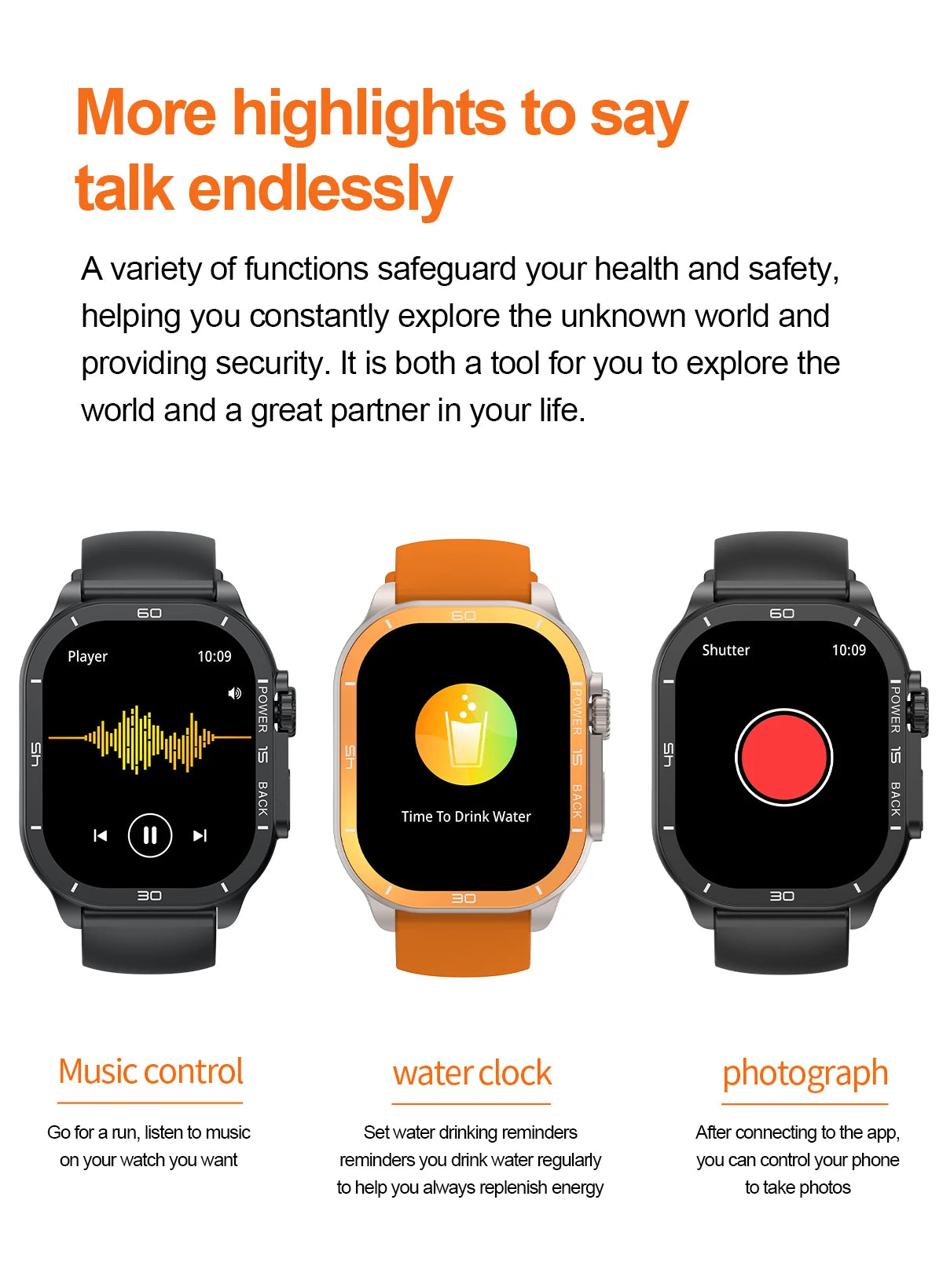 2025 New 49mm Smart Watch Men Women NFC Smartwatch BT Call Waterproof Wireless Charging AMOLED Screen Watch Ultra2 For Apple IOS