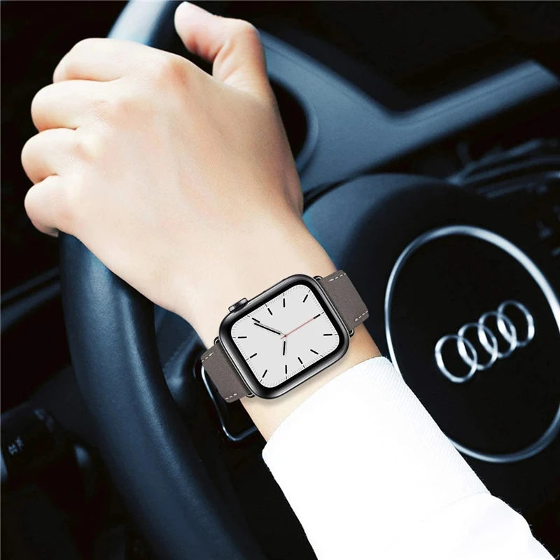 Leather Loop Band for Apple Watch Ultra 49mm 45mm 40mm Sport Strap Wristband Bracelet for IWatch Series 10 9 8 7 6 3se 42mm 46mm