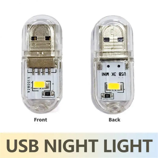 Mini Portable Led Usb Light 24LEDS Book Light Reading Night Light Warm White 5V Power 3000K-7000K For PC Mobile Powerbank