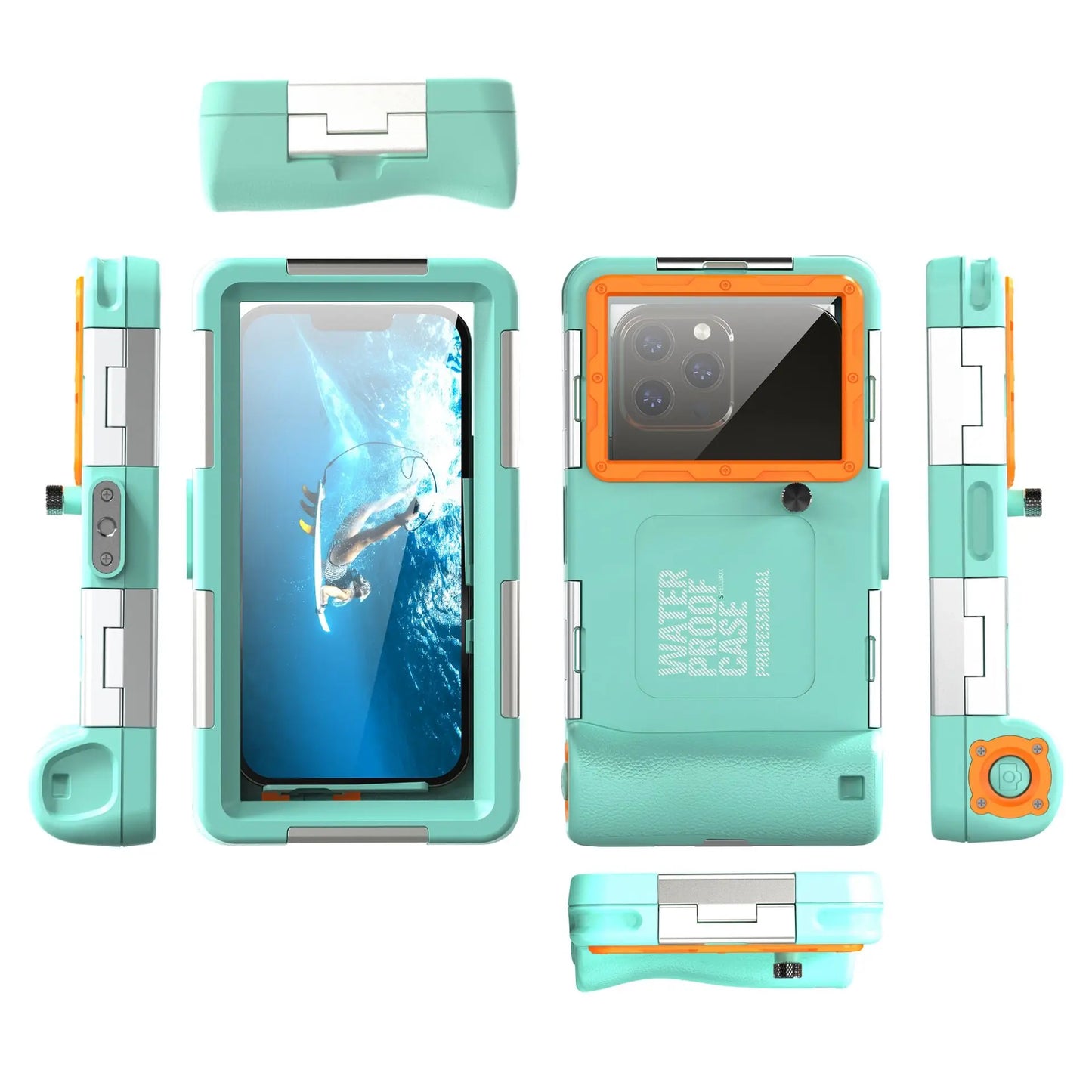 Shellbox Newly upgraded multicolor IP68 standard 15M/50ft diving/swimming photography professional diving waterproof Phone Case