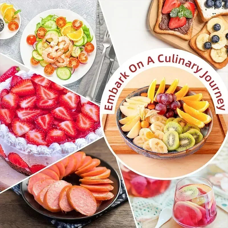 Strawberry Slicer - Fruit Slicer with Container - Pro Soft Food Chopper - Detachable Fruit Cutter Chopp gadget