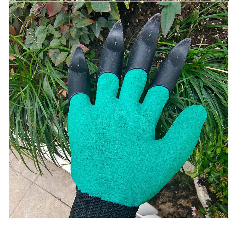 Garden Gloves with Claws Chicken Coop Cleaning for Digging Pruning Poking All in One Gardening Tool Durable Hand Protectors