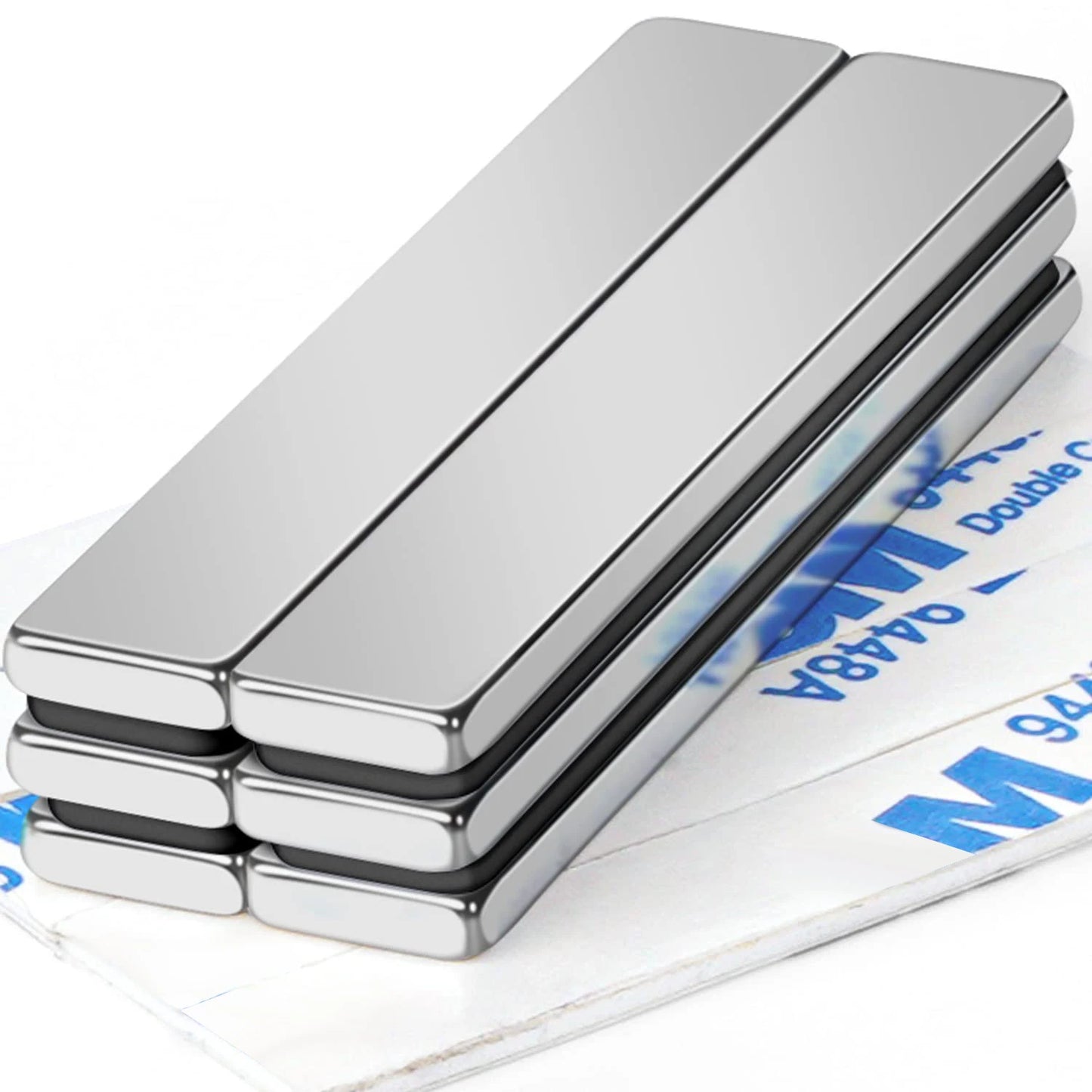 60X10X3mm Powerful Rare Earth Neodymium with Double,Sided Adhesive For Suitable for DIY Projects & Crafts