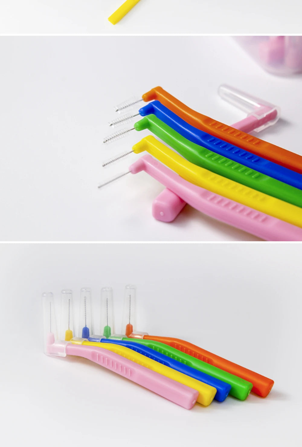 Angled Interdental Brush For Orthodontic Braces Micro Soft Brush For Dental Brackets Cleaning L Shaped Short Handle Brushes