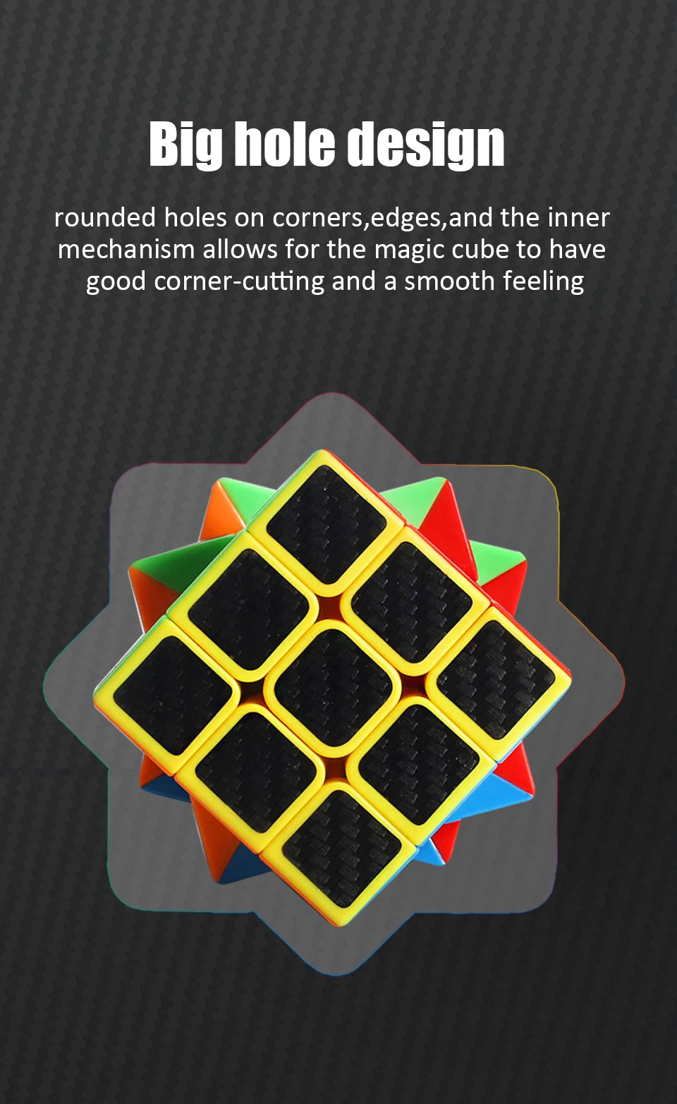 SENGSO Speed Cube 2x2 3x3 4x4 5x5 Carbon Fiber Sticker Magic Cubo Profession Puzzle High Quality Kid's Fidget Toys