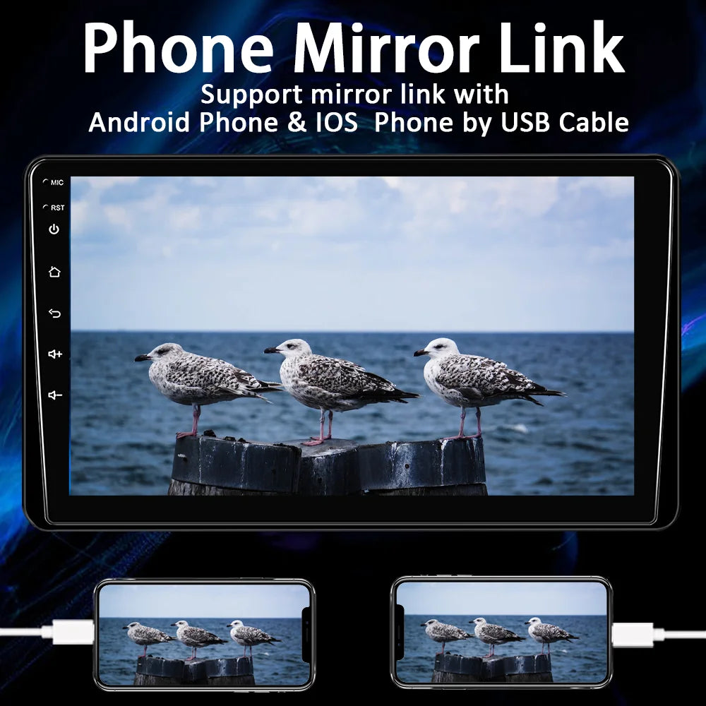 9 Inch Car Stereo Single Din Radio with Apple Carplay and Android Auto,Touch Screen Bluetooth Car Audio with Backup Camera