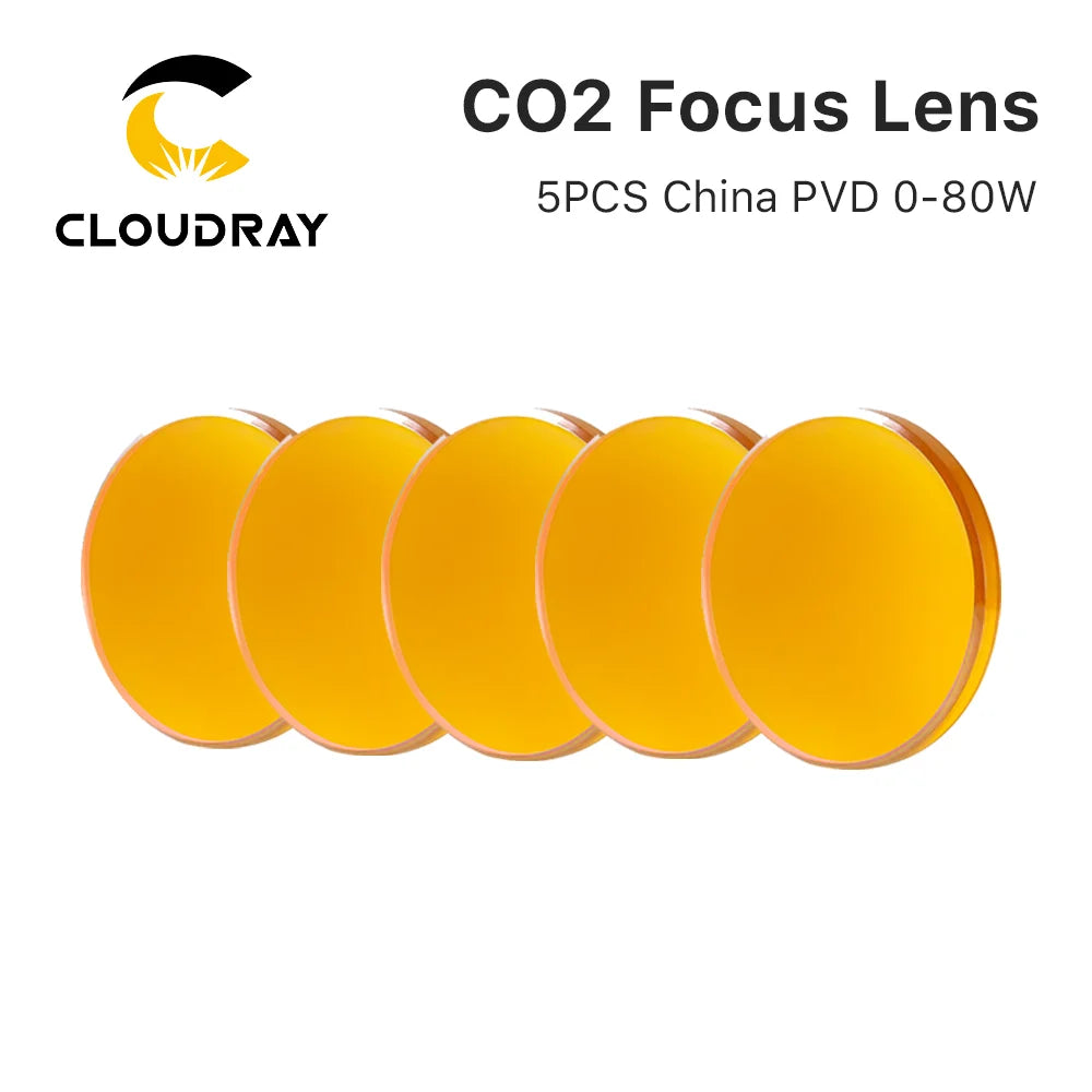 Cloudray 3/5/10PCS USA CVD Focus Lens ZnSe DIA 20mm FL 50.8/63.5mm for 0-200W CO2 Laser Engraving Cutting Machine