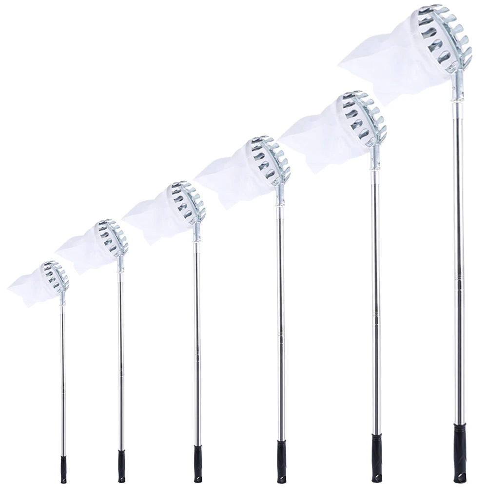 Fruit Picker Pole Tool with Basket Telescoping Long Handle 1.6 to 4M Fruit Catcher For Apple Orange Avocado Acorn Lemon Pear