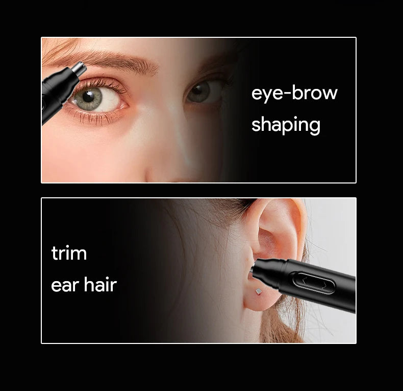 HOT Electric Nose Hair Trimmer Ear Hair Trimmer Eye-brow shaping Professional Safe Painless Portable For Business Trip And Home
