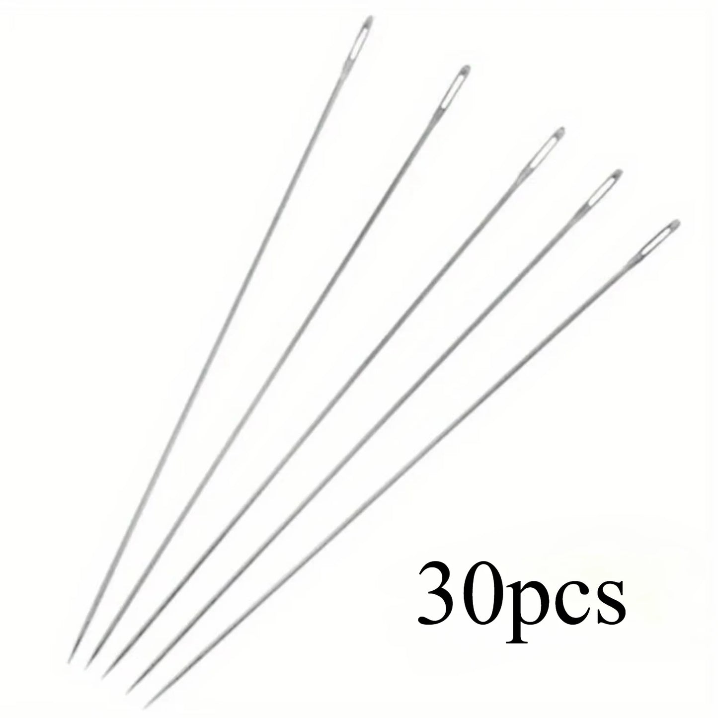30pcs Metal Beading Needles for Beads Threading String Tambour/Jewelry Bracelet Necklace Making Pins Cord Tools Pins DIY