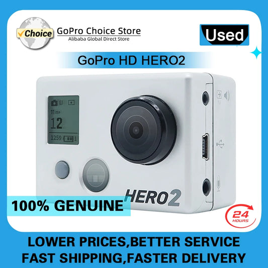 GoPro HD HERO2 action camera, second-generation vlog small cycling sports camera, second-hand entry-level ultra wide angle sport