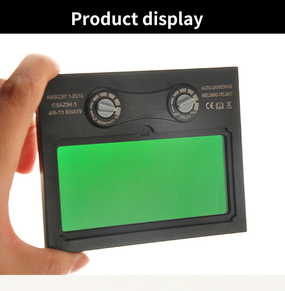 Electric Welding Protective Lenses Solar Dimming Protection Splash Proof Auto Darkening Filter Welding Glasses Accessories