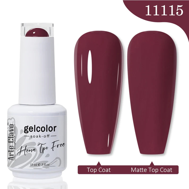 Arte Clavo HEMA TPO FREE Gel Nail Polish Jelly 15ml LED Nail Gel Hybrid Varnish Matt Top Base Coat Nail Art Gellak Primer﻿﻿﻿