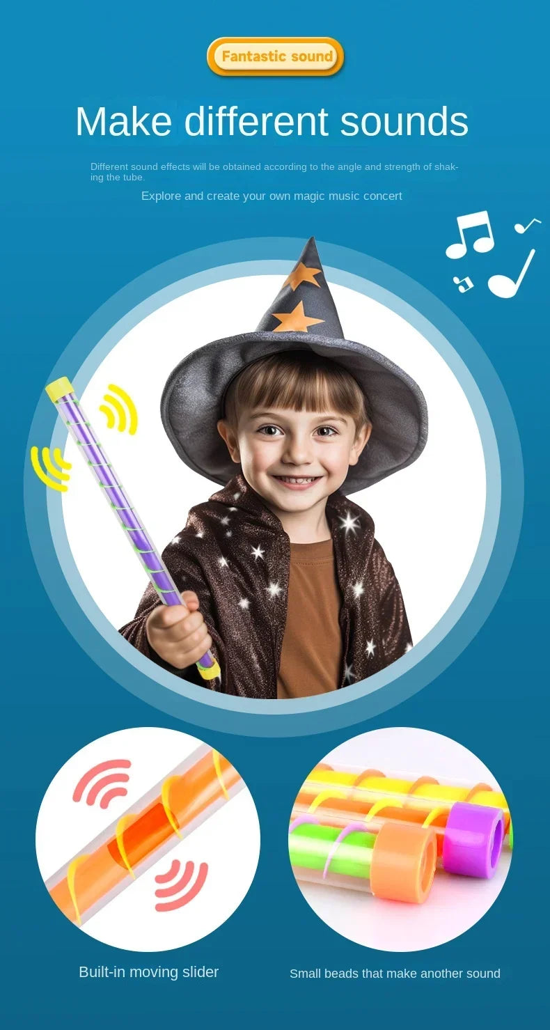 Halloween Children's Toys Magic Sound Wand Monster Sound Whistle Plastic Tube Fart Tube Prank Spoof Swizzle Stick Toy