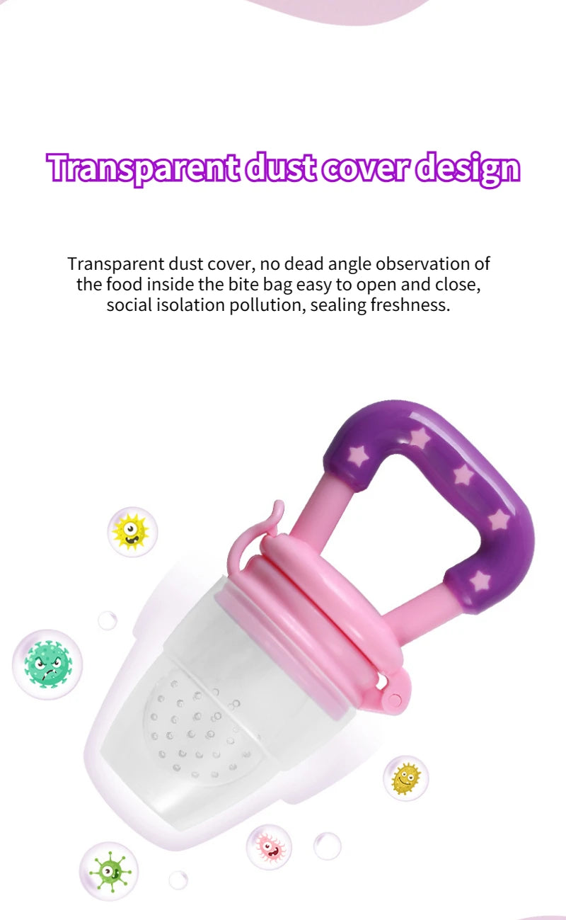 Baby Feeding Spoon Fruit Grinding Pacifier Complementary Bites Silicone Mesh Baby Feeding Tableware