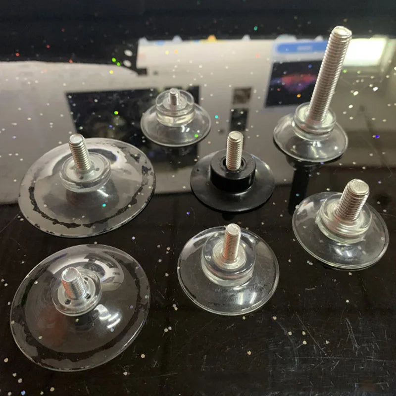 2/5/10/20Pcs Suction Cup Hooks with Screw Shank M6 M8 Clear Sucker Pads Strong Adhesive Holder for Car Glass Bathroom Wall Door