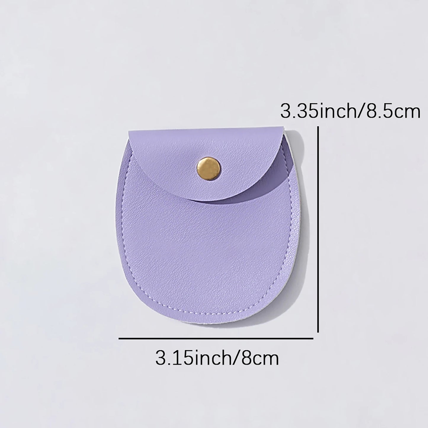 50Pcs Bulk Purple PU Leather Gold Button Snap Pouch Wedding Earring Ring Storage Party Gift Display Travel Packaging Bags