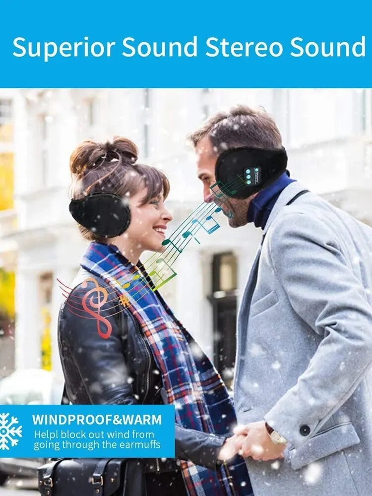 Bluetooth Music Earmuffs Intelligent Wireless Music Sports Earmuffs Winter Warm Earmuffs Velvet Earmuffs Running Walk Earmuffs