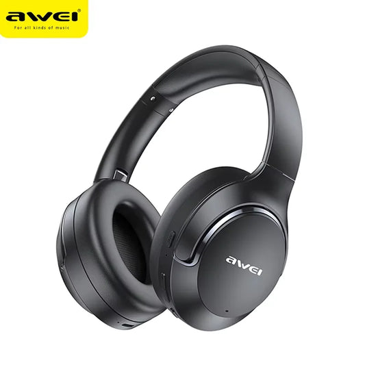 Awei AT2 ANC Wireless Headphones Over-Ear 30dB ANC Headphone Bluetooth 5.3 40mm Dynamic Driver Long Battery Life Earphones