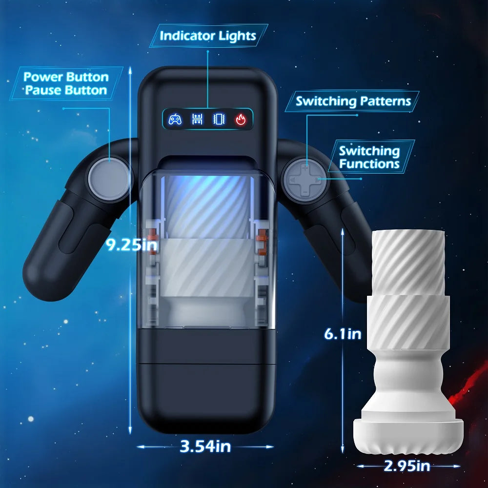 Kushor Robot Automatic Male Masturbator Phone Holder Heating Vibration Blowjob Machine Vagina Masturbation for Men Sex Toys 18
