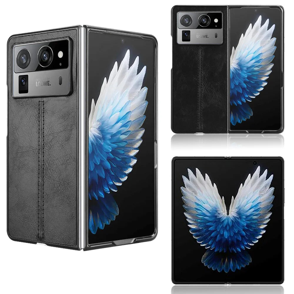 For Tecno Phantom V Fold 2 Case Luxury Leather Skin Texture Ultra Thin Slim Back Cover For Tecno Phantom V Fold2 Phone Cases