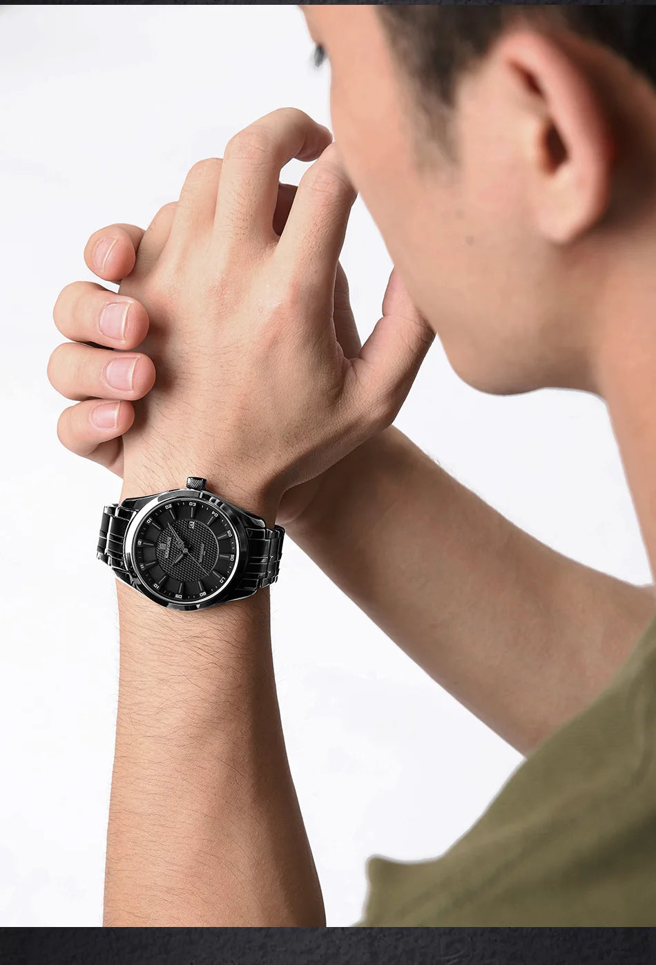 Top Brand NAVIFORCE Men's Watch Waterproof Quartz Business Casual Wristwaches Stainless Steel Strap Date Clock Relogio Masculino